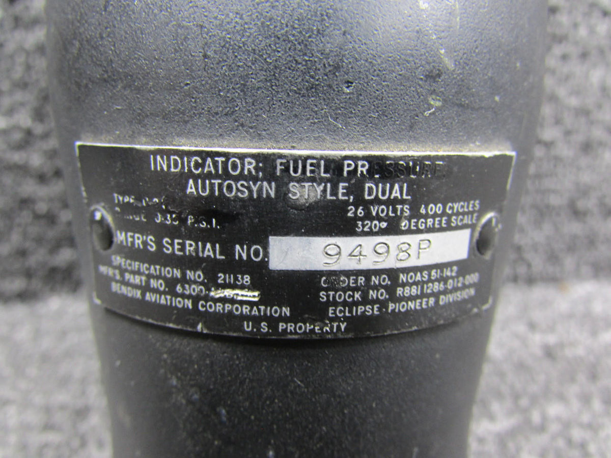 Swearingen 26-66005-1 Swearingen Dual Fuel Pressure Autosyn Indicator