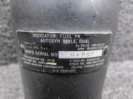 Swearingen 26-66005-1 Swearingen Dual Fuel Pressure Autosyn Indicator