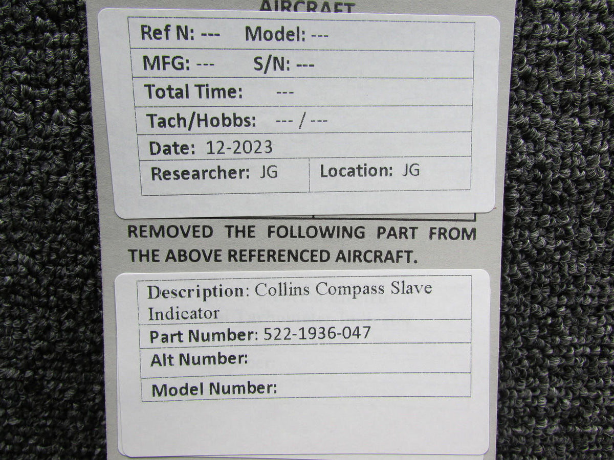 Collins 522-1936-047 Collins Compass Slave Indicator Assembly