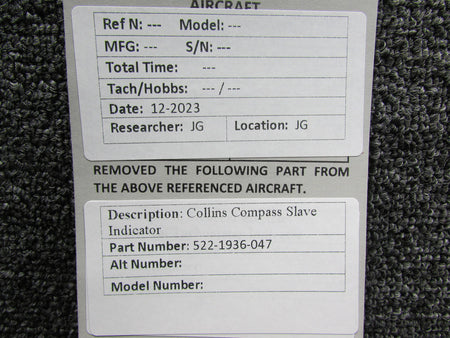 Collins 522-1936-047 Collins Compass Slave Indicator Assembly