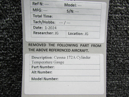 Cessna Aircraft Parts Cessna 172A Cylinder Temperature Gauge