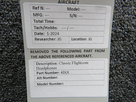 Does Not Apply 4DLX Classic Flightcom Headphones
