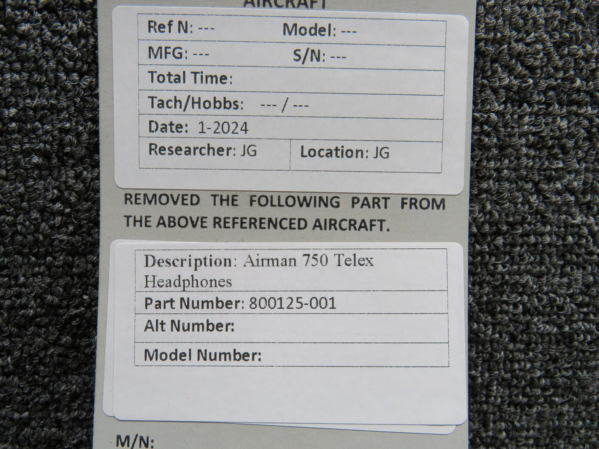 Telex 800125-001 Telex Headphones