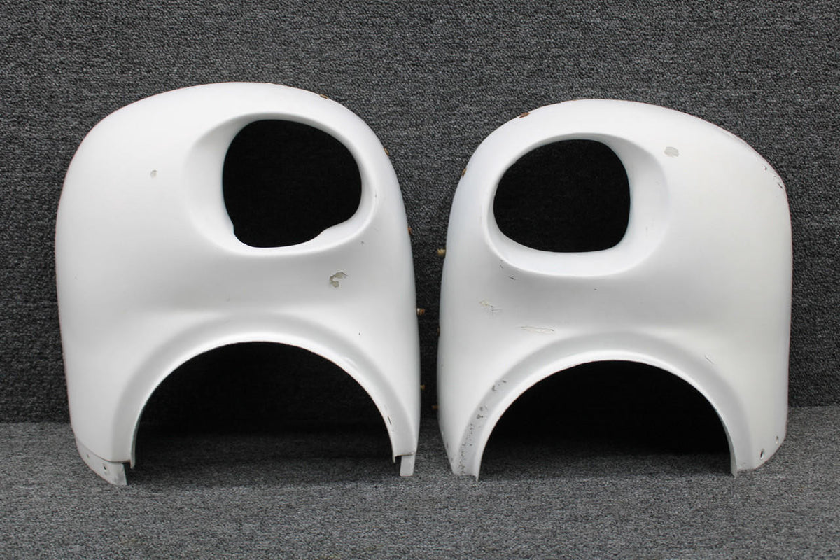 Cessna Aircraft Parts 0851202-7, 0851202-8 Cessna 401A Engine Nose Cap Assy Inbd, Outbd Set (Cracked)