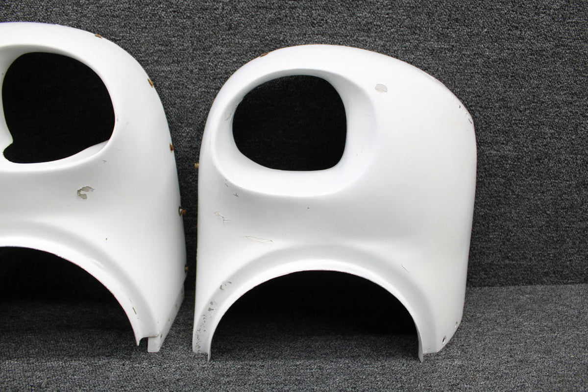 Cessna Aircraft Parts 0851202-7, 0851202-8 Cessna 401A Engine Nose Cap Assy Inbd, Outbd Set (Cracked)