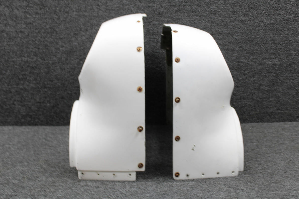 Cessna Aircraft Parts 0851202-7, 0851202-8 Cessna 401A Engine Nose Cap Assy Inbd, Outbd Set (Cracked)