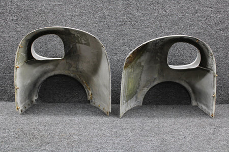 Cessna Aircraft Parts 0851202-7, 0851202-8 Cessna 401A Engine Nose Cap Assy Inbd, Outbd Set (Cracked)