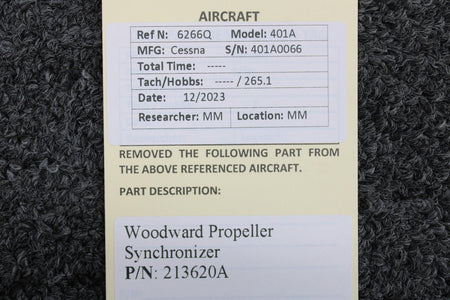 Woodward 213620A Woodward Propeller Synchronizer Assembly