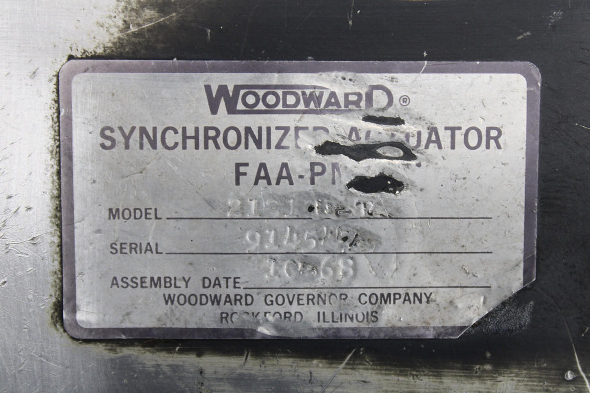 Woodward 0850458-7 Cessna 401A Woodward Propeller Synchronizer Actuator