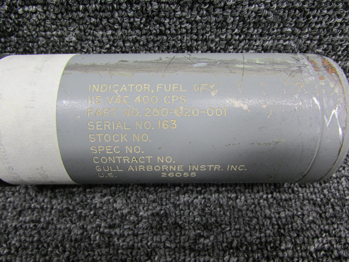 Gull Airborne 200-020-001 Gull Airborne Fuel Quantity Indicator 115VAC (Loose Parts) (Core)