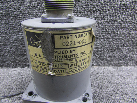 B and D Instruments 0221-003 B and D Instruments Cabin Temperature Indicator, Lighted