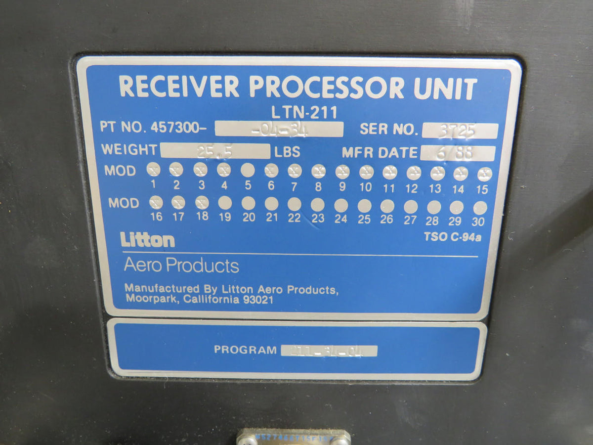 Omega 457300-04-34 Omega LTN-211 Receiver Processor Unit