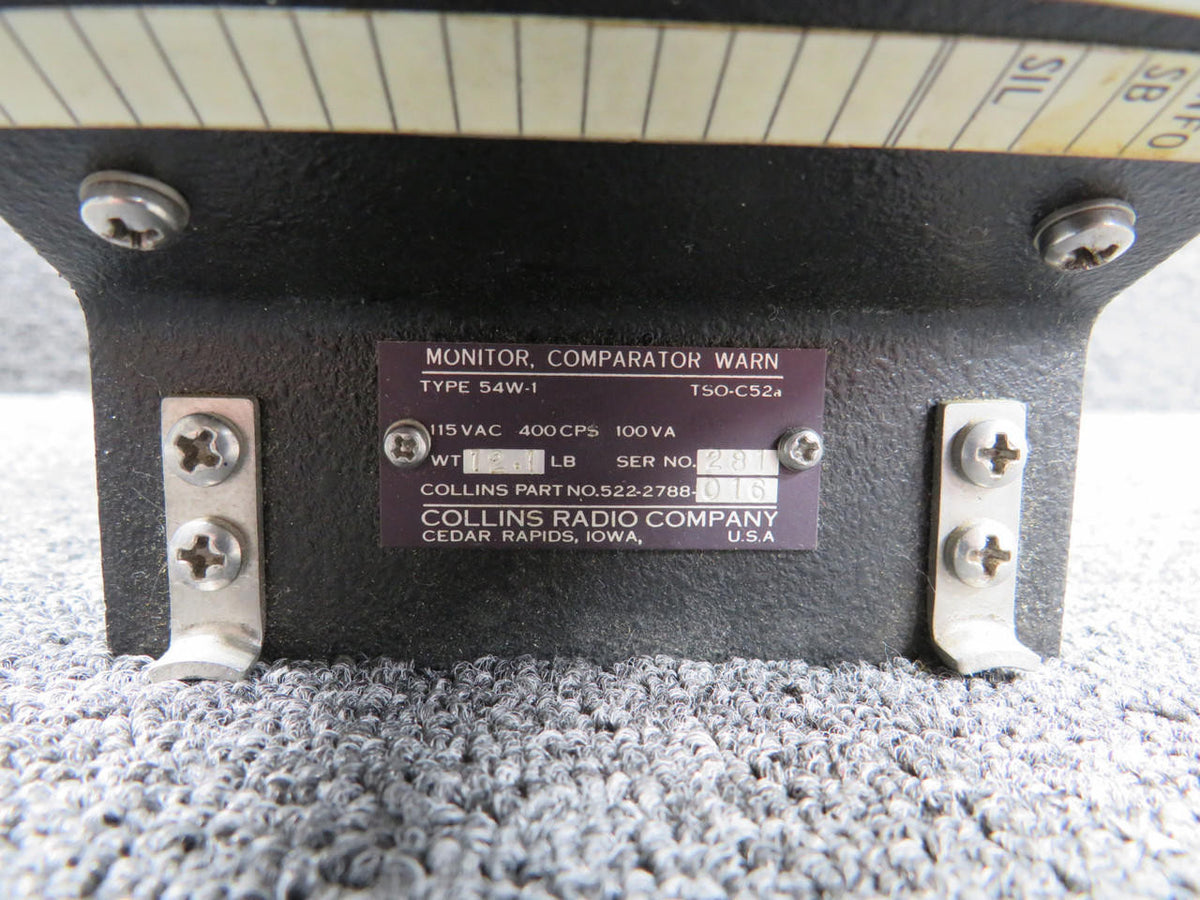 Collins 522-2788-015 Collins 54W-1 Comparing Warning Monitor
