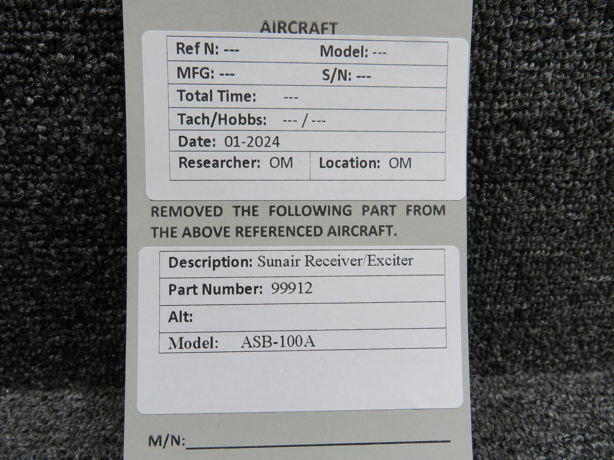 Sunair 99912 Sunair ASB-100A Receiver-Exciter