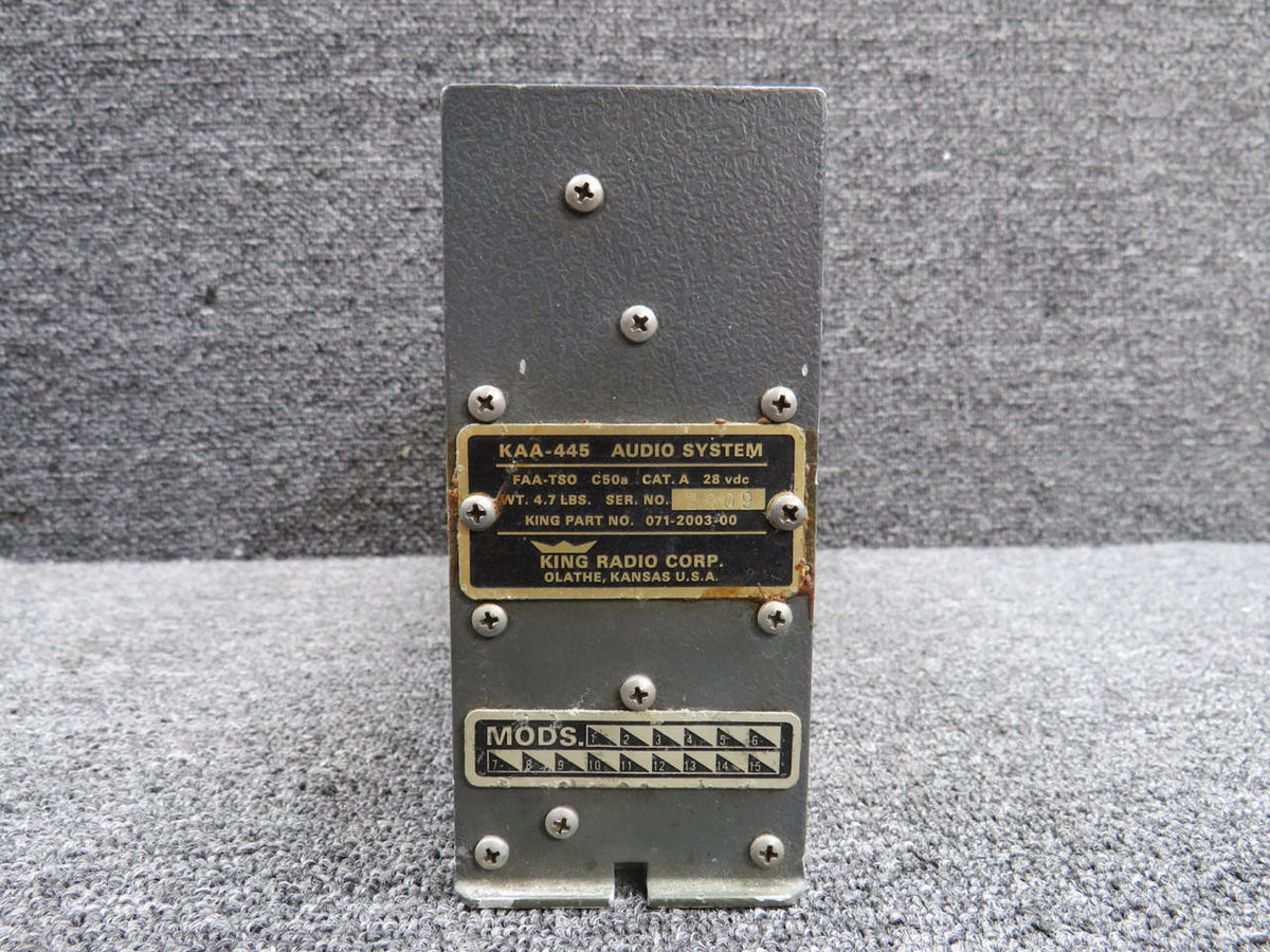 King 071-2003-00 King KAA-445 Audio System with Modifications (Grey)