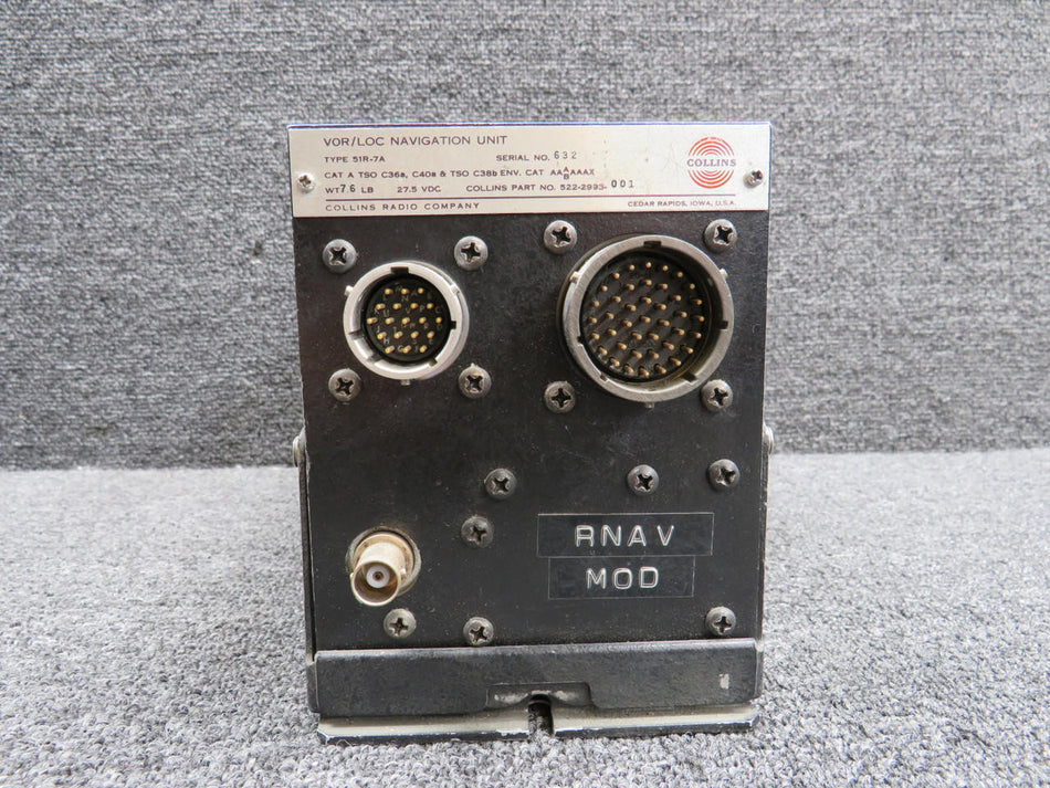 Collins 522-2993-001 Collins 51R-7A VOR-LOC Navigation Unit
