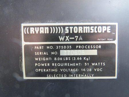Ryan 375D35 Ryan Stormscope WX-7A Processor (14 or 28V)