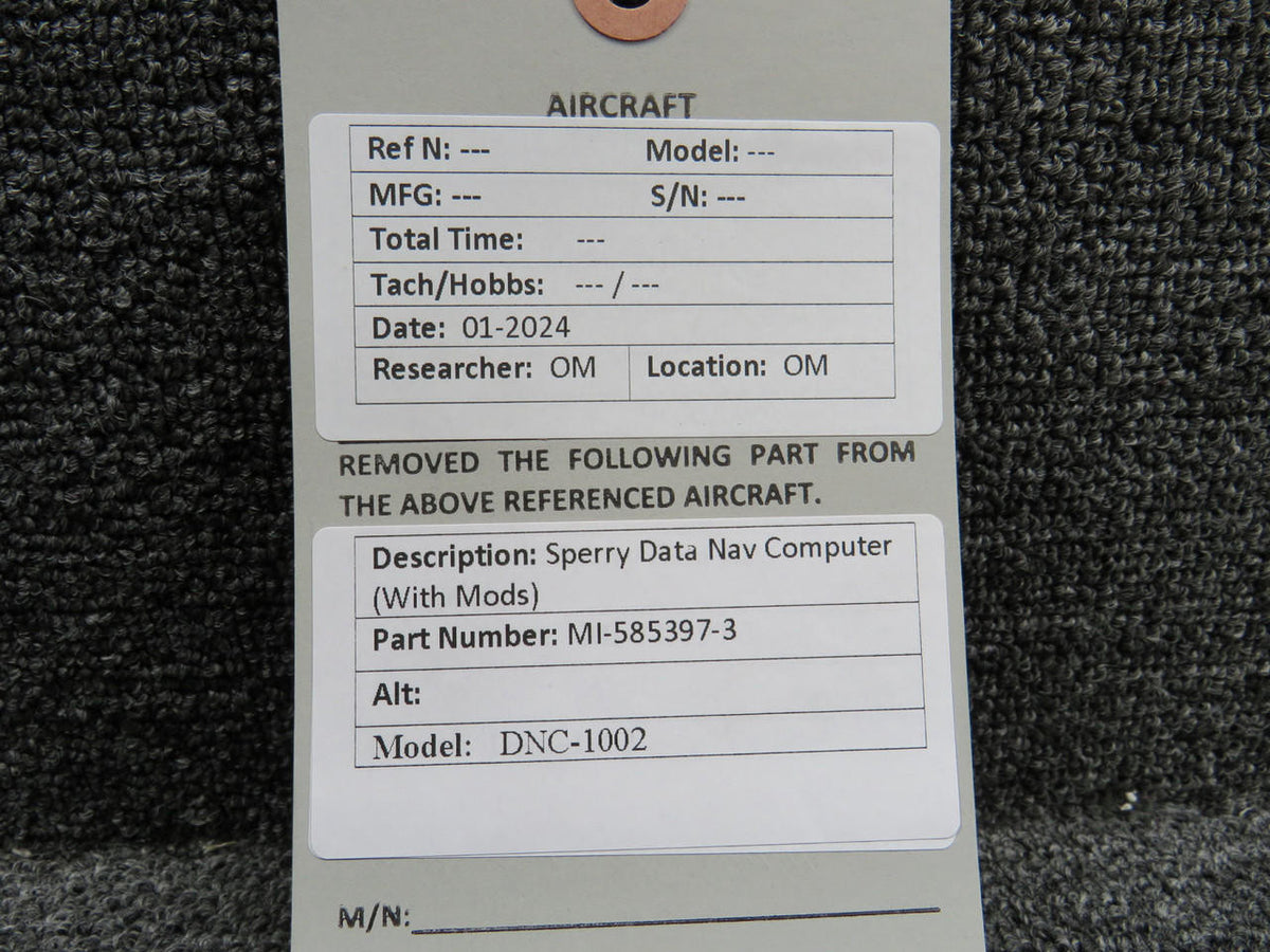 Sperry MI-585397-3 Sperry DNC-1002 Data Nav Computer with Modifications