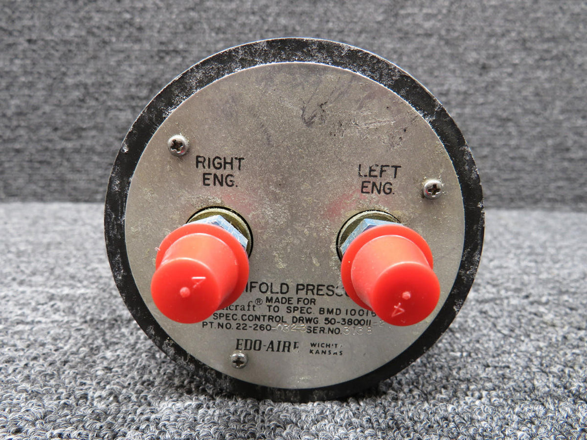 Edo-Aire 22-260-032-3 Edo-Aire Dual Manifold Pressure Indicator