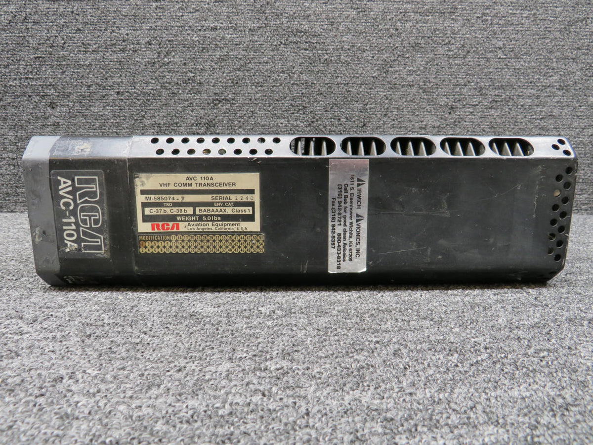 RCA MI-585074-7 RCA AVC-110A VHF Comm Transceiver with Modifications