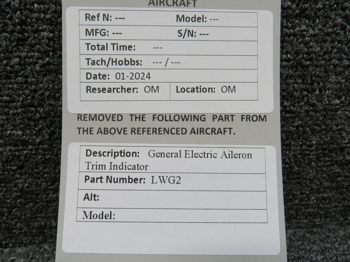 General Electric LWG2 General Electric Aileron Trim Indicator