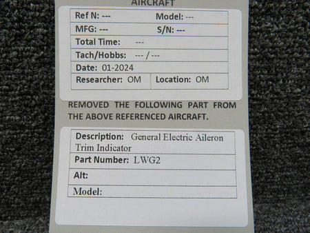 General Electric LWG2 General Electric Aileron Trim Indicator