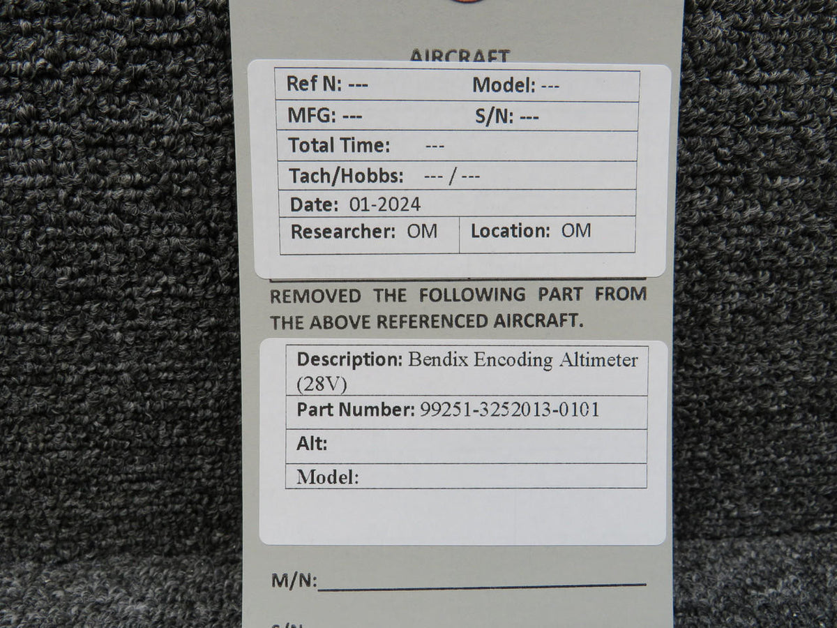 Bendix 99251-3252013-0101 Bendix Encoding Altimeter (28V)