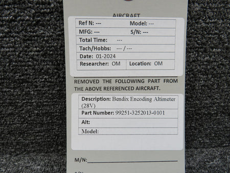 Bendix 99251-3252013-0101 Bendix Encoding Altimeter (28V)