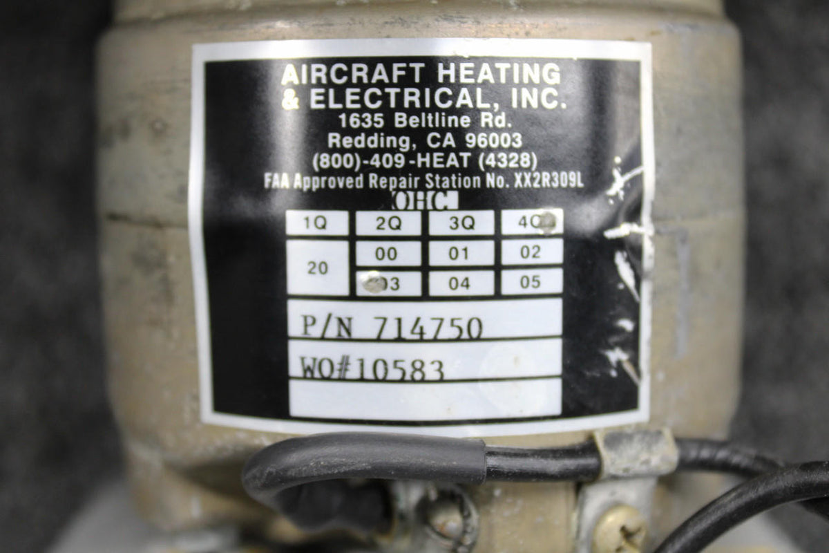 Aircraft Heating and Electrical 714750 Aircraft Heating and Electrical Heater Blower Assembly