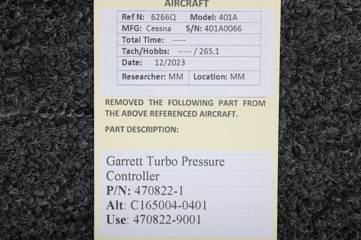 Garrett 470822-1 (Alt: C165004-0401) Garrett Turbo Pressure Controller