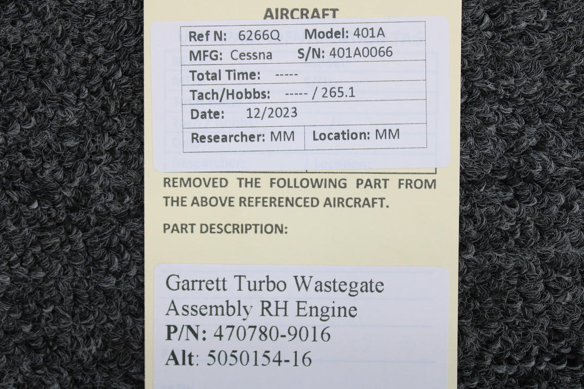 Garrett 470780-9016 (Alt: 5050154-16) Garrett Turbo Wastegate Assembly RH Engine