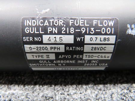 Does Not Apply 218-913-001 Gull Fuel Flow Indicator (0-2200 PPH) (28V)