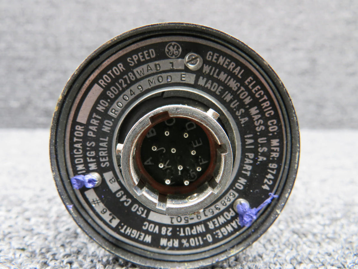 General Electric 8DJ278WAD1 (Alt: 6883619-501) General Electric Rotor Speed Indicator (28V)