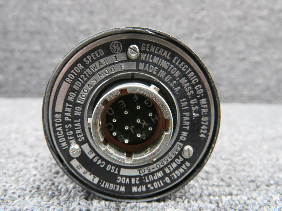 General Electric 8DJ278WAE1 (Alt: 6883620-501) General Electric Rotor Speed Indicator (28V)