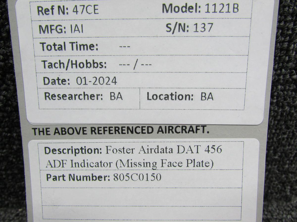 Foster 805C0150 Foster Airdata DAT 456 ADF Indicator (Minus Face Plate)