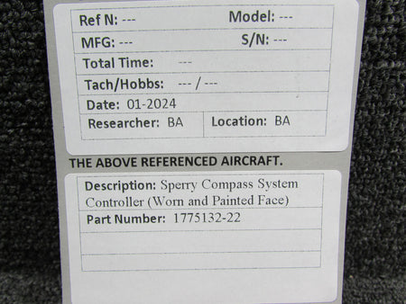 Sperry 1775132-22 Sperry Compass System Controller (Worn and Painted Face)