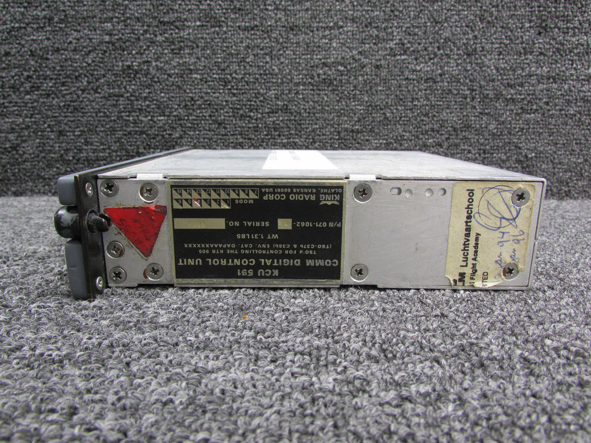 King 071-1062-06 King KCU-591 Comm Digital Control Unit with Mods (Cracked Face)