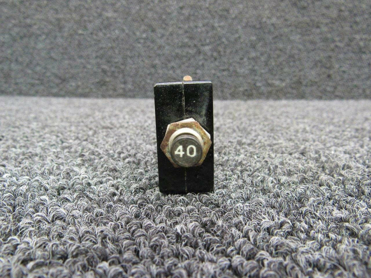 454-665 Piper PA28-180 Wood Electric Co Circuit Breaker (40 Amp, Volts: 14) BAS Part Sales | Airplane Parts