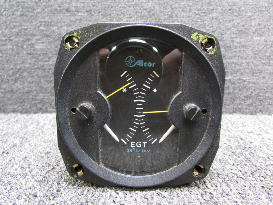 46155 Alcor Dual Exhaust Gas Temperature Indicator with Yellow Settings Markers