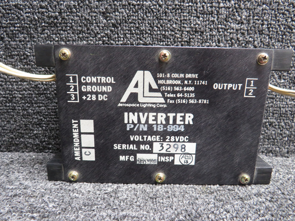 18-994 Aerospace Lighting Inverter with Repaired Tag (28V)