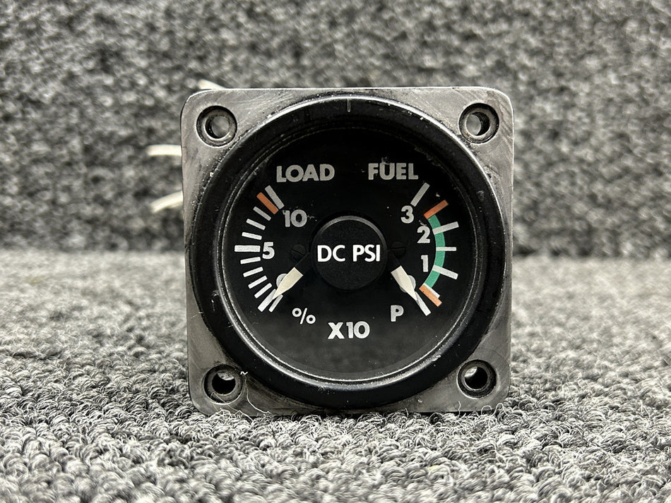 9016-3021 (Alt: 206-075-676-101) Insco Fuel Pressure, Loadmeter Gauge (Lighted)