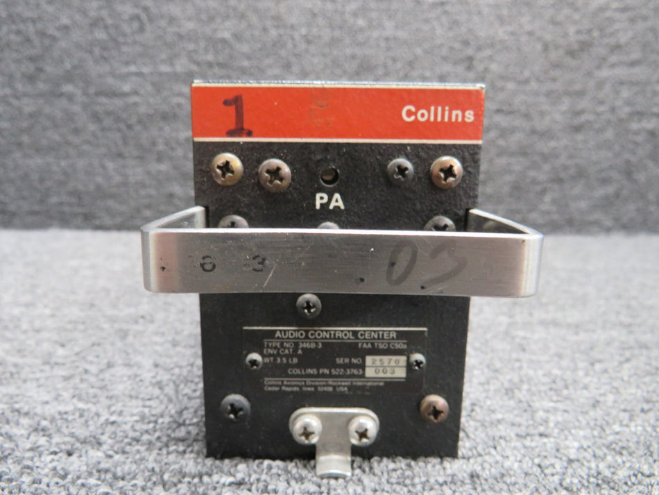 522-3763-003 Collins 346B-3 Audio Control Center with Mods