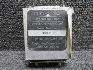 101-0263-00 Flightcom 403-MC Aviation Intercom (Minus Knobs)