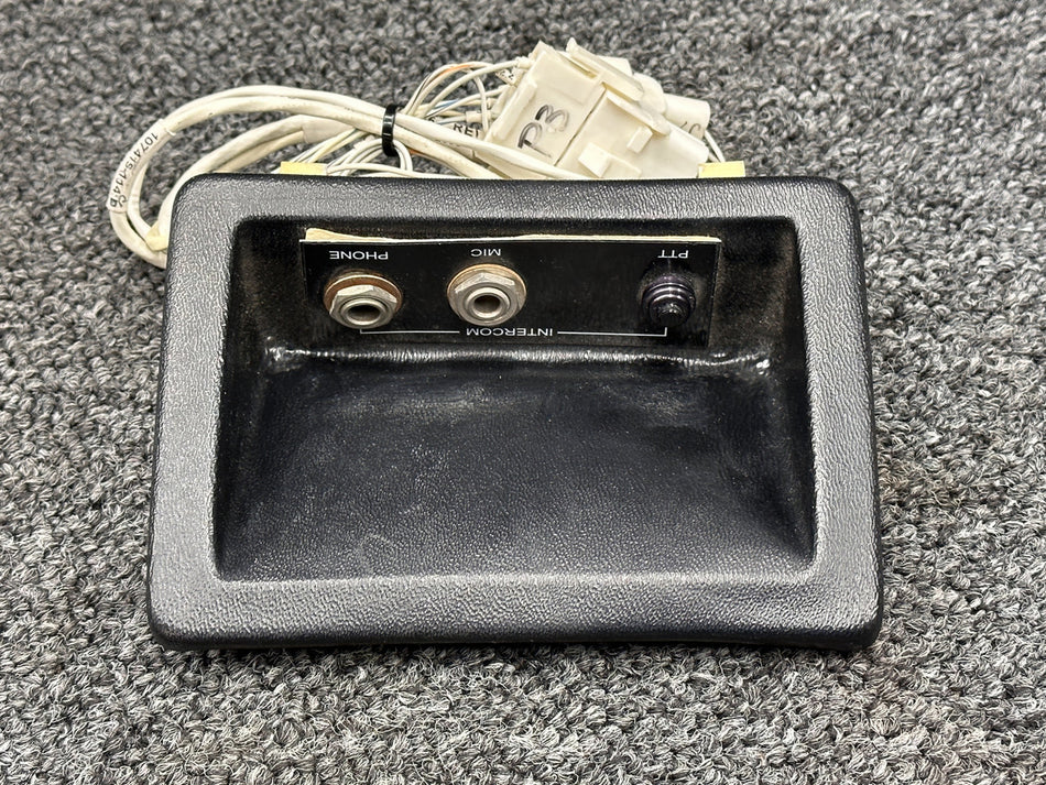 107421-004 Piper PA28-181 Push to Talk and Mic Jack Panel Assembly