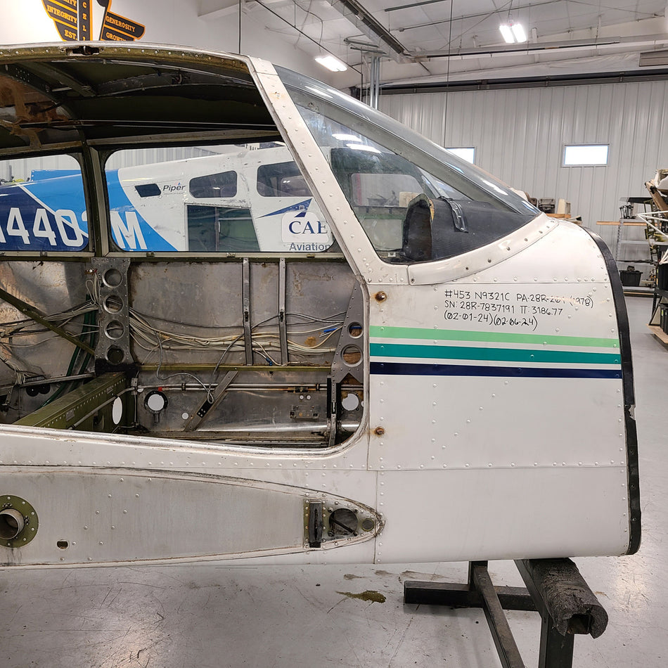 Piper PA28R-201 Fuselage with Bill of sale, Airworthiness, Data Tag, and Logs