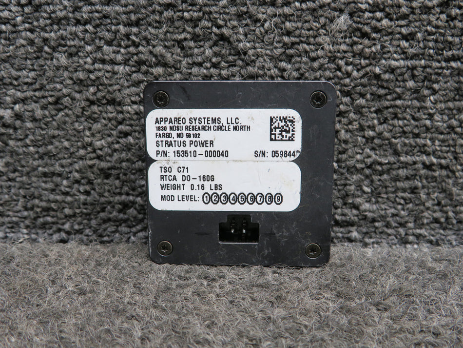 153510-000040 Appareo Systems Stratus Power Unit (No Plug)