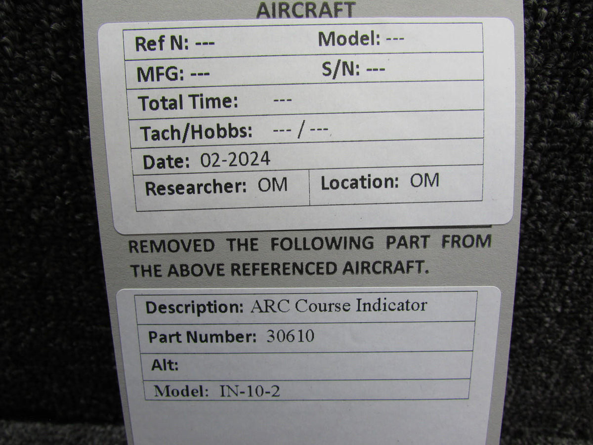 ARC 30610 ARC IN-10-2 Course Indicator