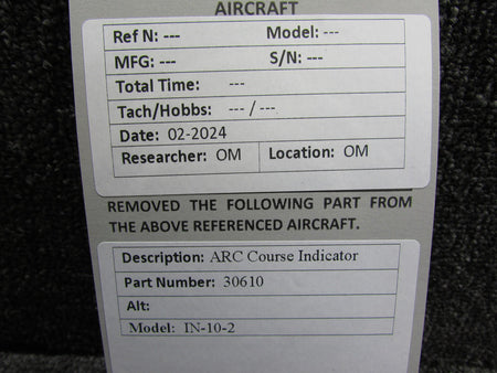 ARC 30610 ARC IN-10-2 Course Indicator