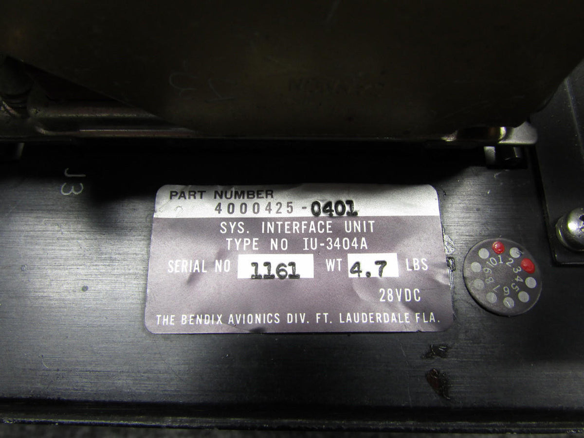 Bendix 4000425-0401 Bendix IU-3404A System Interface Unit (28VDC)