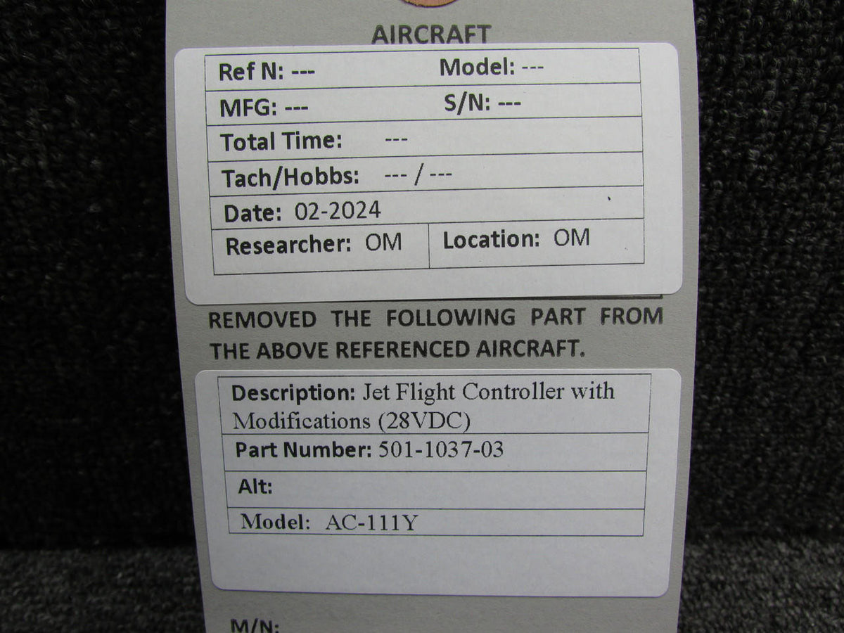 J.E.T 501-1037-03 J.E.T AC-111Y Flight Controller with Modifications (28VDC)